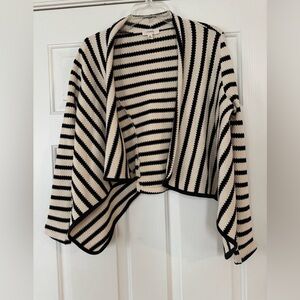 Freeway Striped Open-Front Cardigan size medium